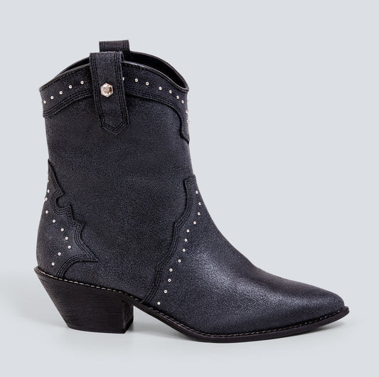 Botin texano negro