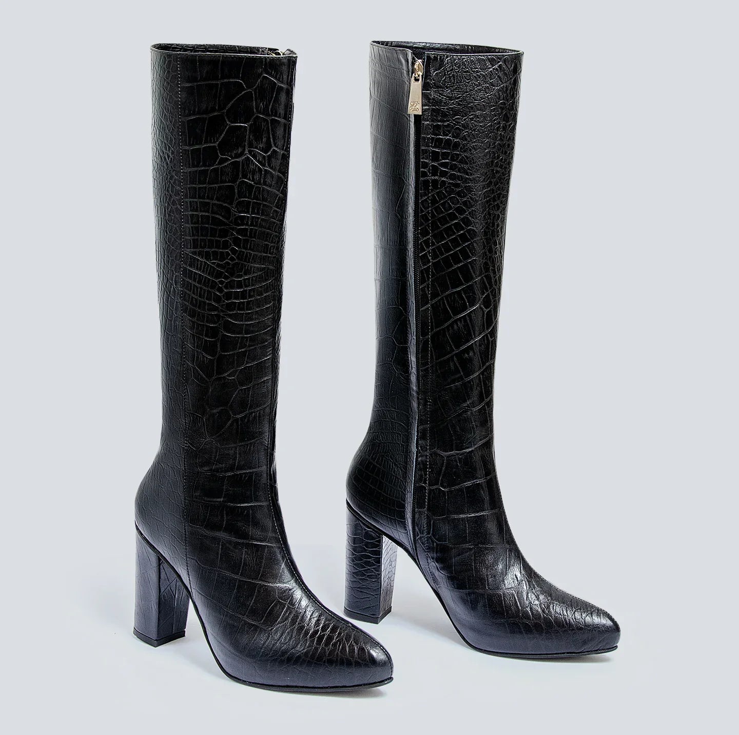 Botas en cuero para mujer Basic negra – Palazzo Colombia