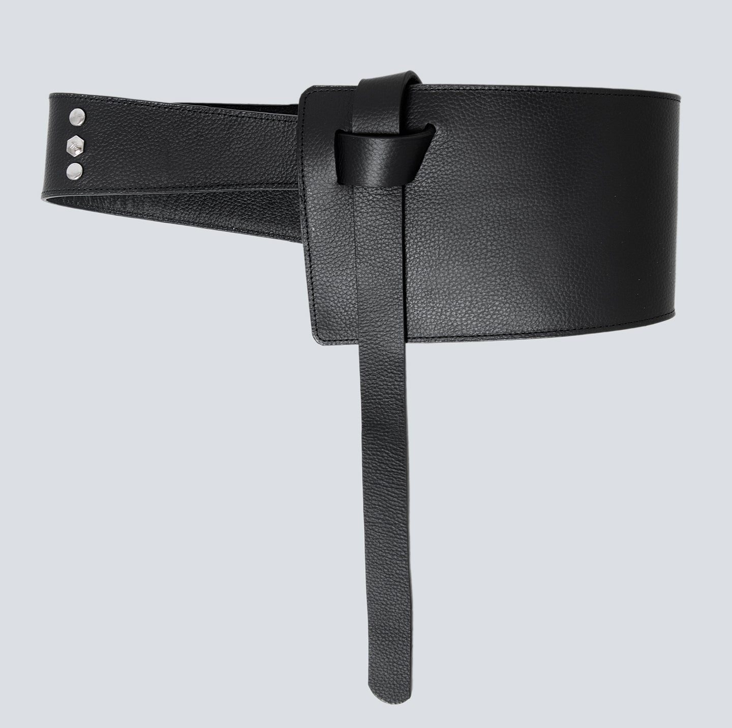 Cinturón en cuero para mujer Asimétrico negro