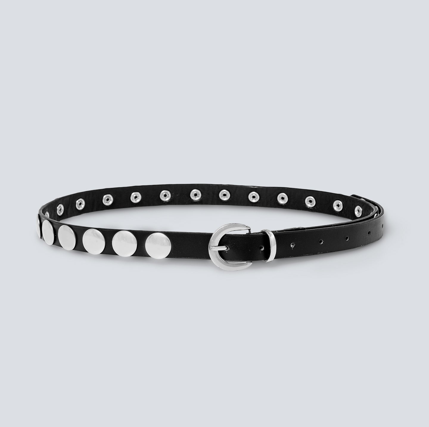 Cinturón en cuero para mujer Bellano plata