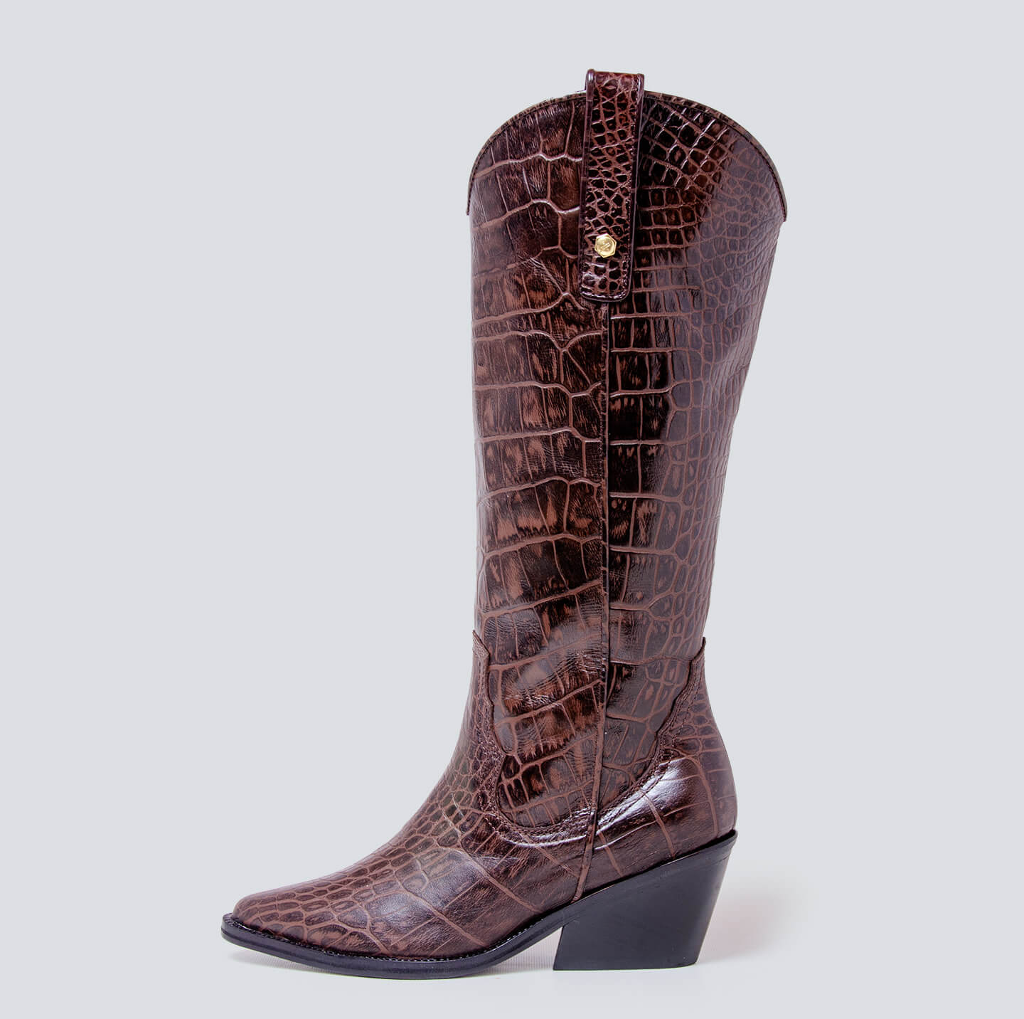 Botas en cuero texana clásica cafe
