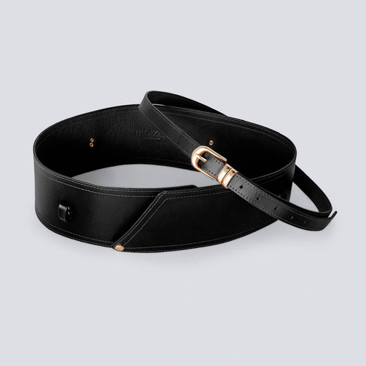 Cinturón en cuero para mujer Milán negro