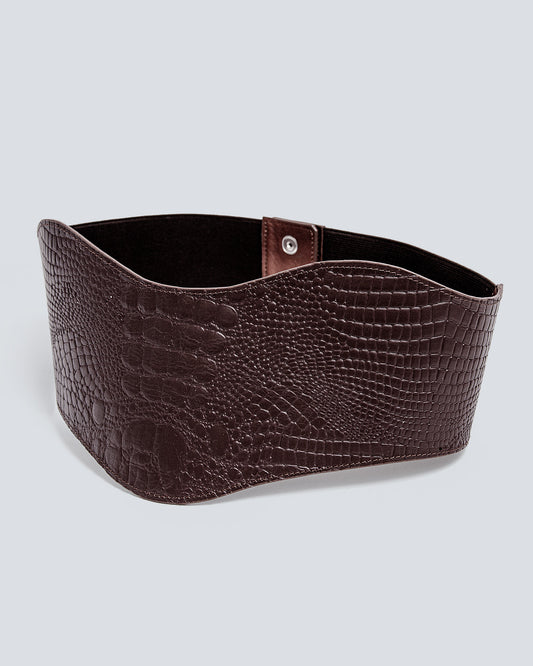 Cinturón en cuero para mujer Boho cafe