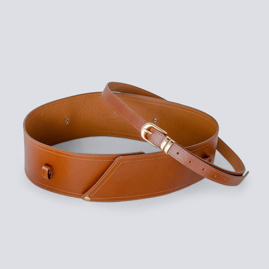 Cinturón en cuero para mujer Milán miel