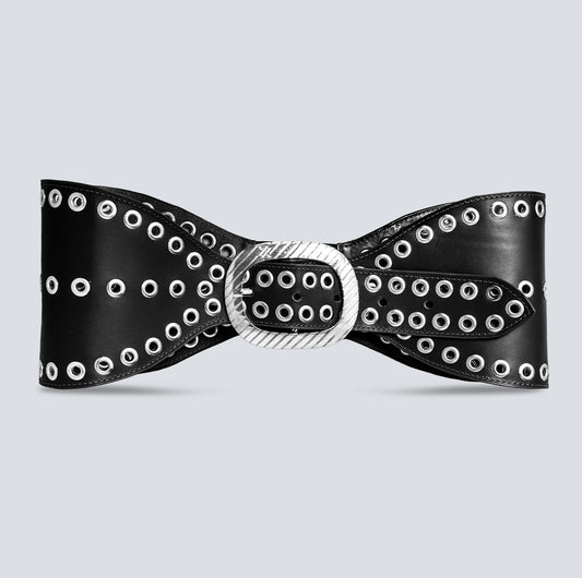 Cinturón en cuero para mujer siena plata