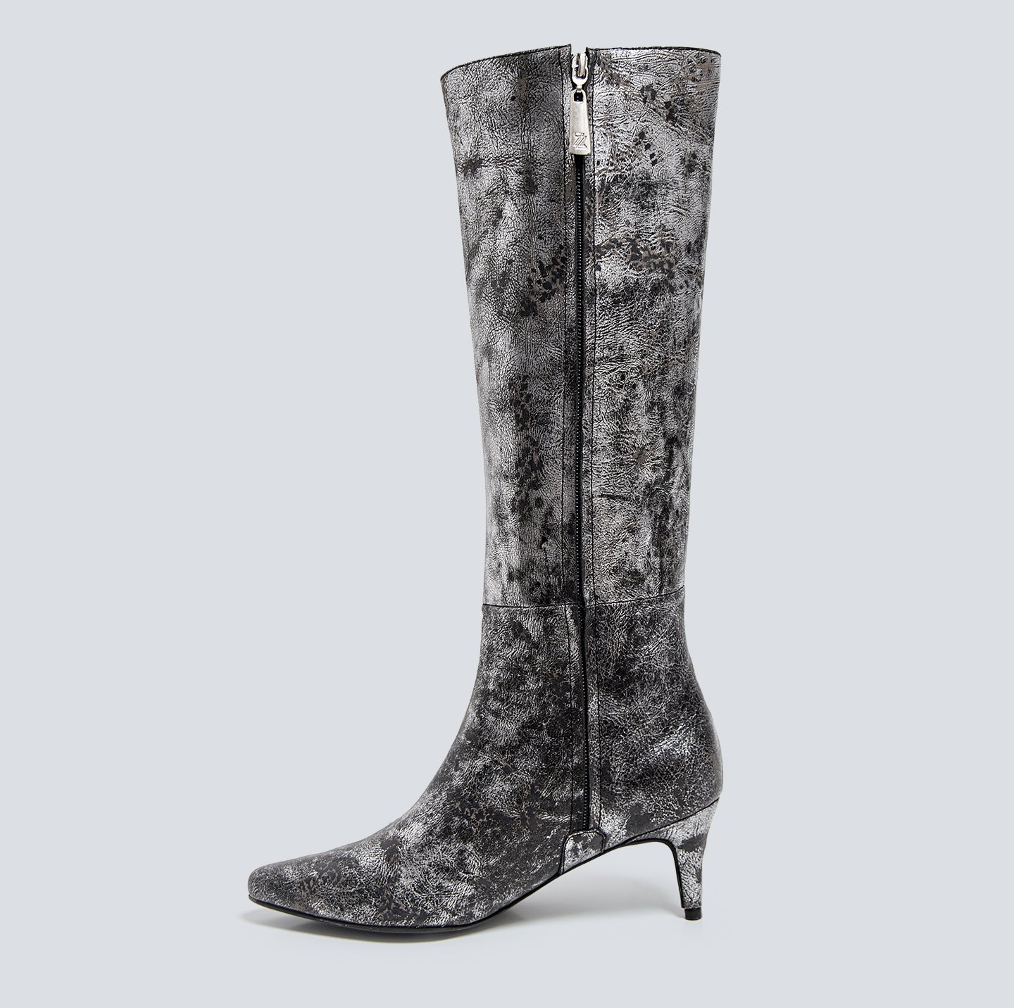 Botas en cuero Aria plata