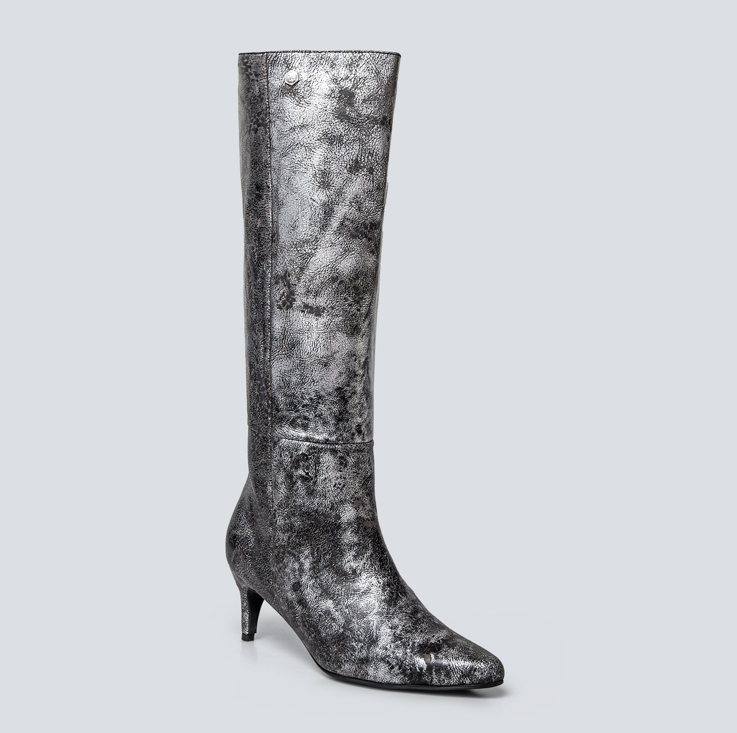 Botas en cuero Aria plata