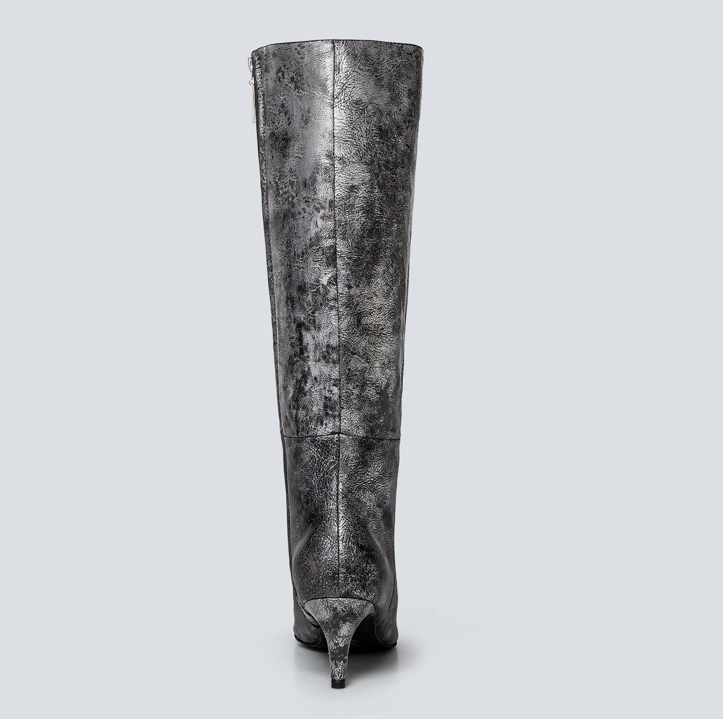 Botas en cuero Aria plata