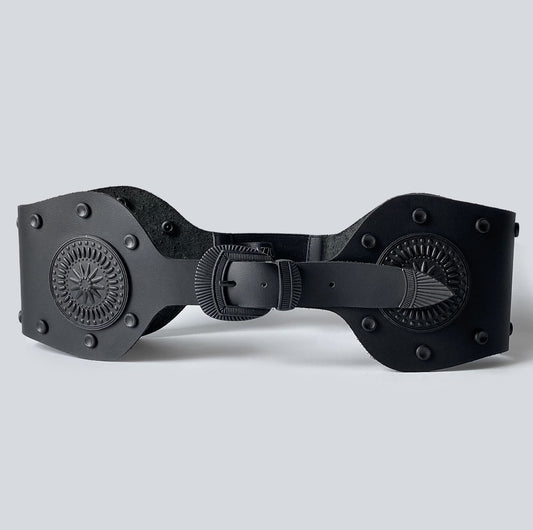 Cinturón en cuero para mujer Venecia negro