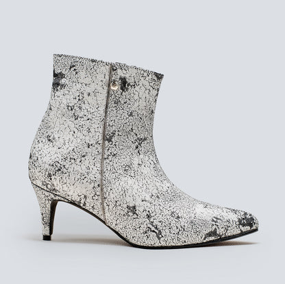 30% DESCUENTO-Botines en cuero plata Clasic