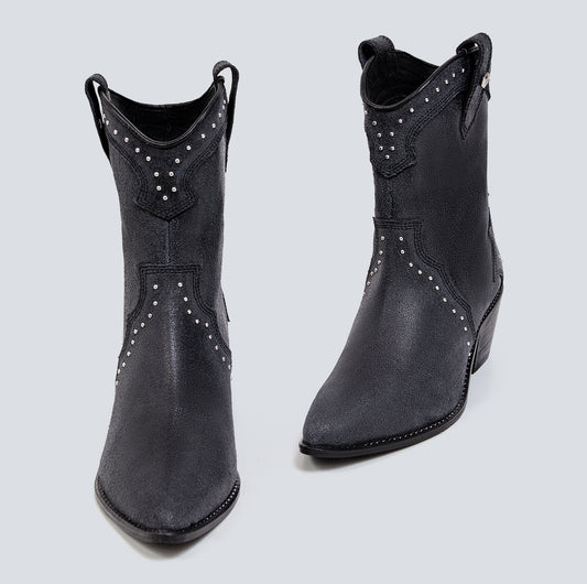 Botin texano negro