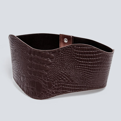 Cinturón en cuero para mujer Boho negro cafe