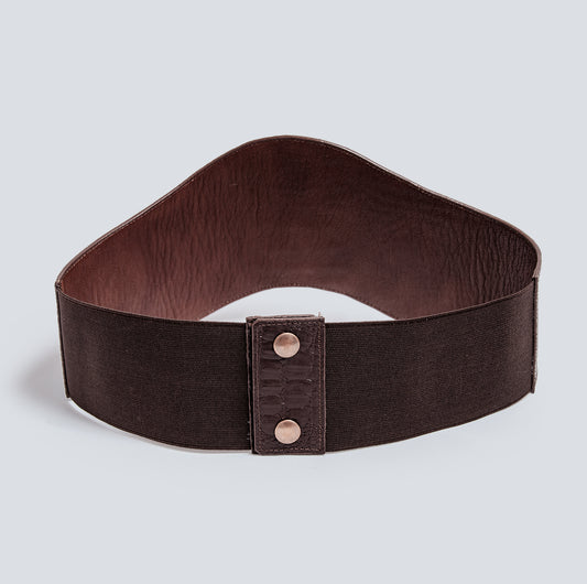 Cinturón en cuero para mujer Boho negro cafe