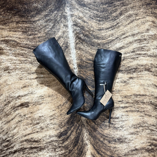 30%-Botas en cuero liso