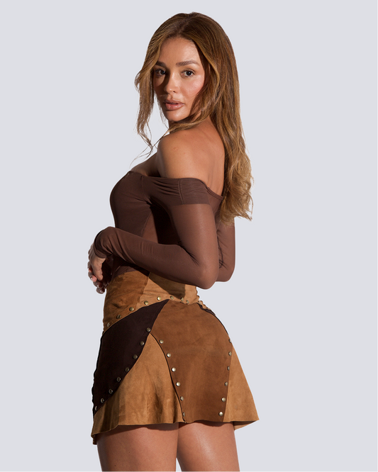 Falda mini café