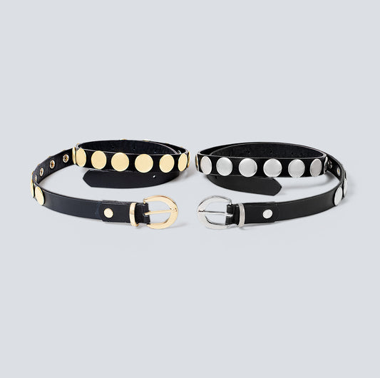 Cinturón en cuero para mujer Bellano dorado