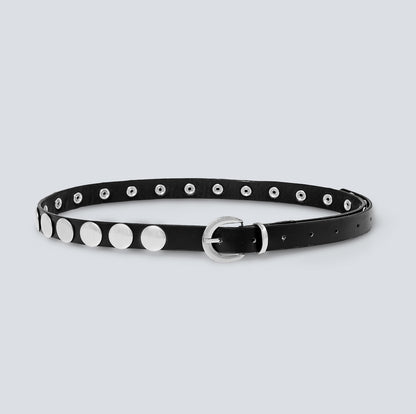 Cinturón en cuero para mujer Bellano plata