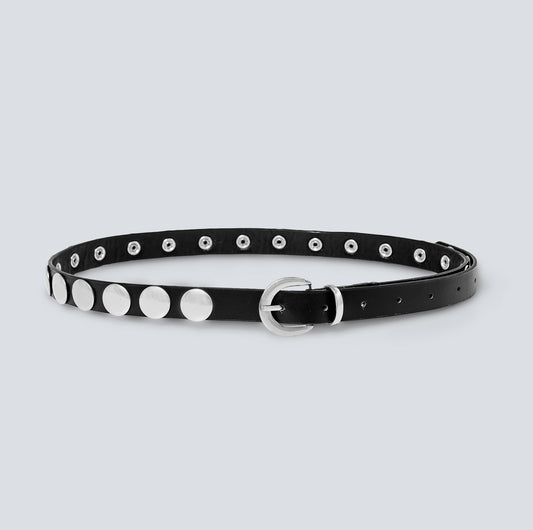 Cinturón en cuero para mujer Bellano plata