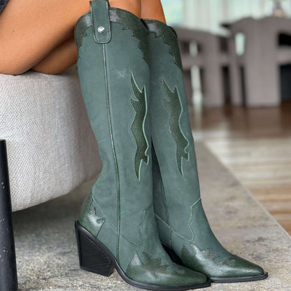 Bota texana Coachella verde