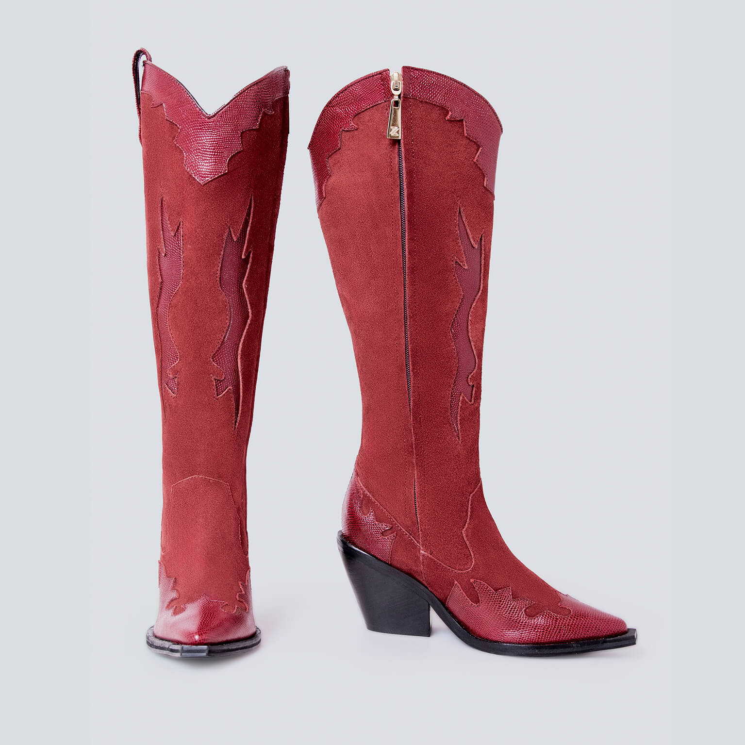 Bota texana Coachella vino textura