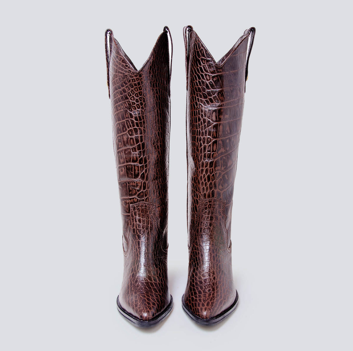 Botas en cuero texana clásica cafe