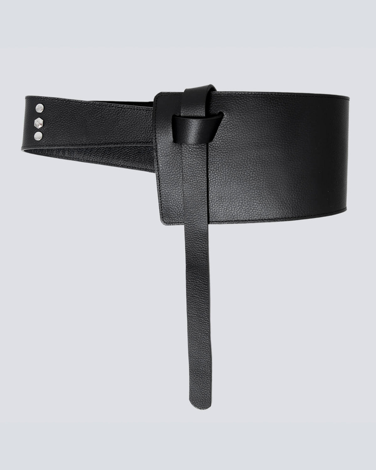 Cinturón en cuero para mujer  Asimétrico negro