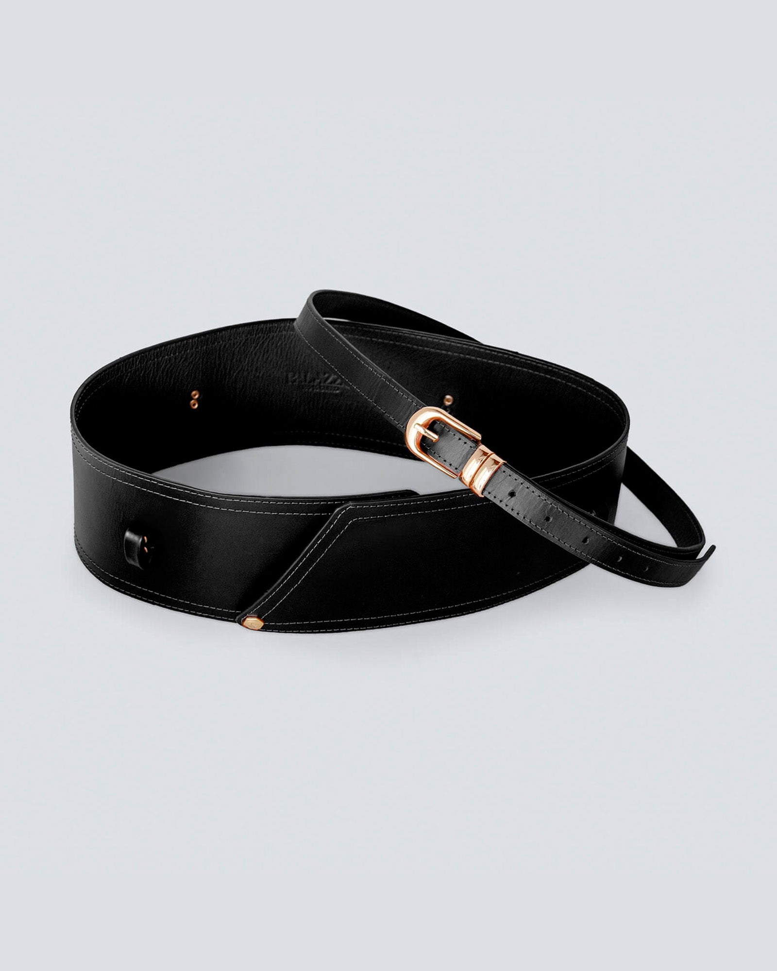 Cinturón en cuero para mujer Milán negro