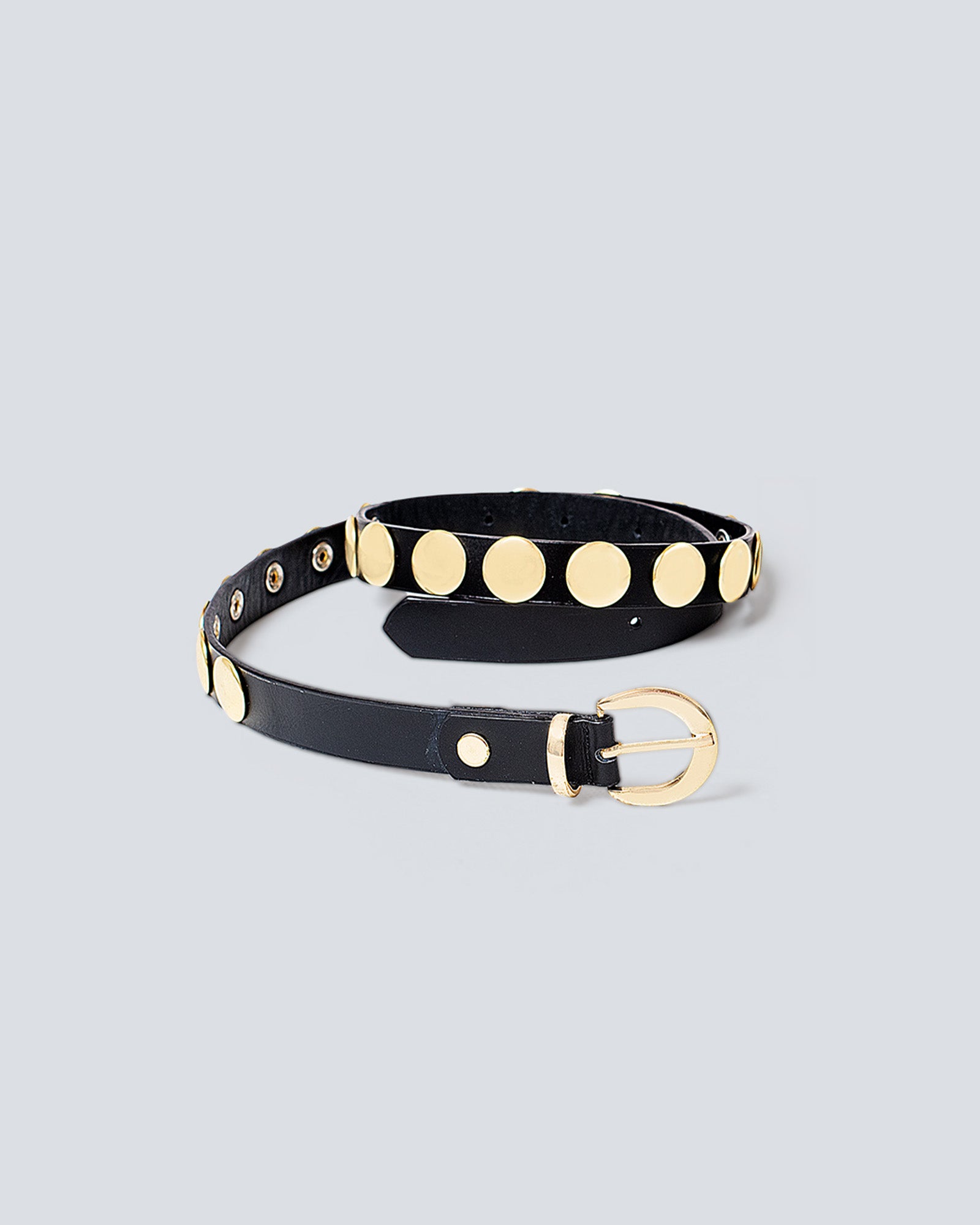 Cinturón en cuero para mujer Bellano dorado