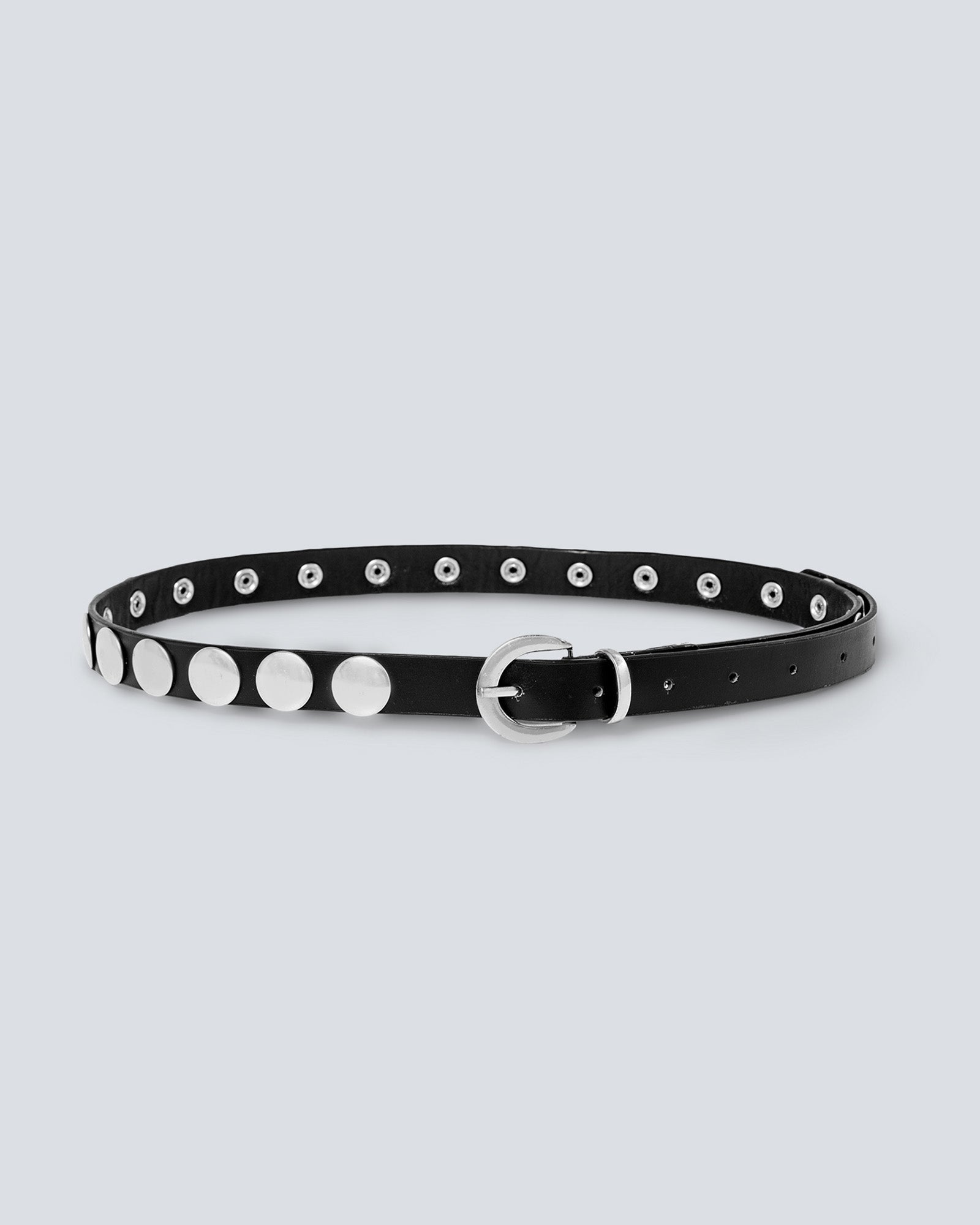 Cinturón en cuero para mujer Bellano plata
