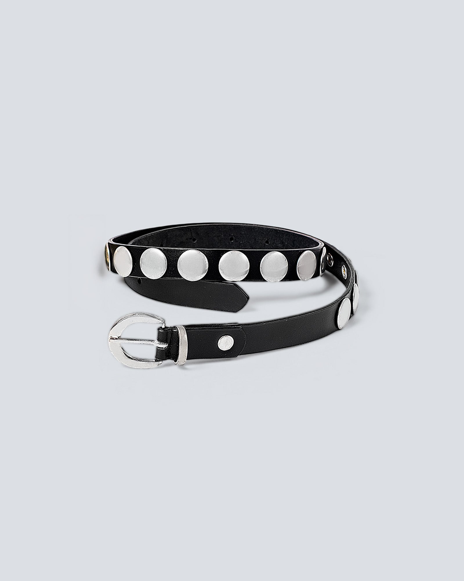 Cinturón en cuero para mujer Bellano plata