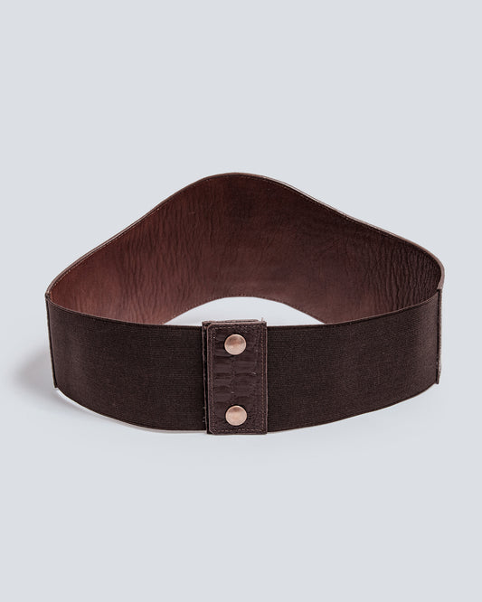 Cinturón en cuero para mujer Boho cafe