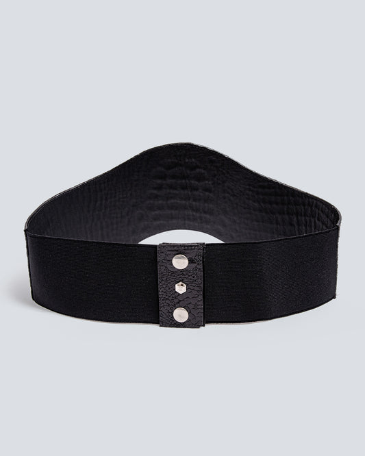 Cinturón en cuero para mujer Boho estrellas plata