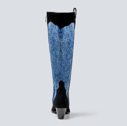 30% DESCUENTO- Botas en Denim y cuero