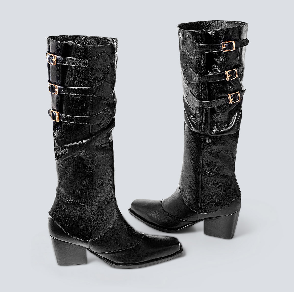 Botas en cuero Dúo negra