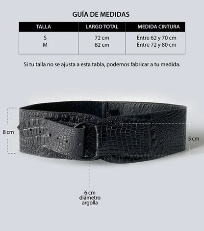 50% DESCUENTO-Cinturón en cuero print