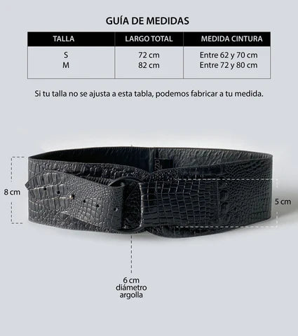 50% DESCUENTO-Cinturón en cuero print