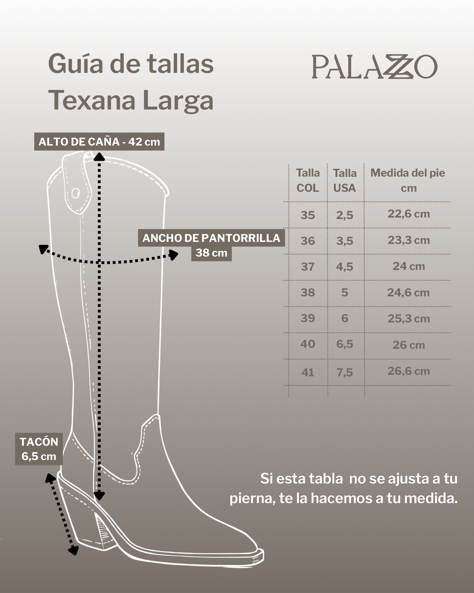 Botas en cuero larga bordada negra