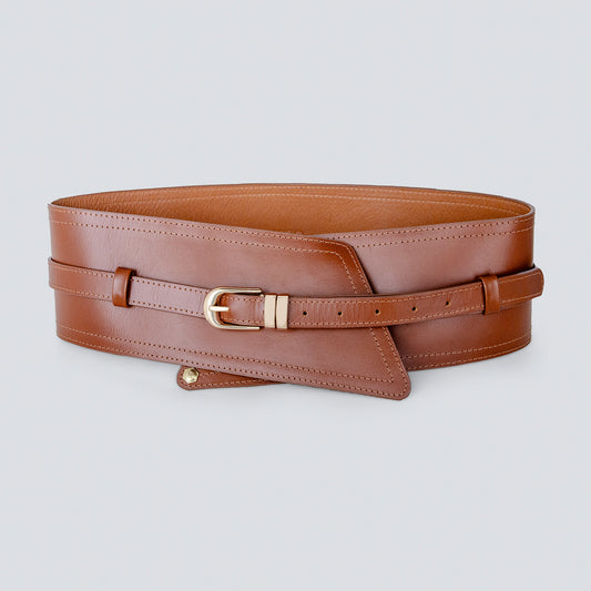 Cinturón en cuero para mujer Milán miel