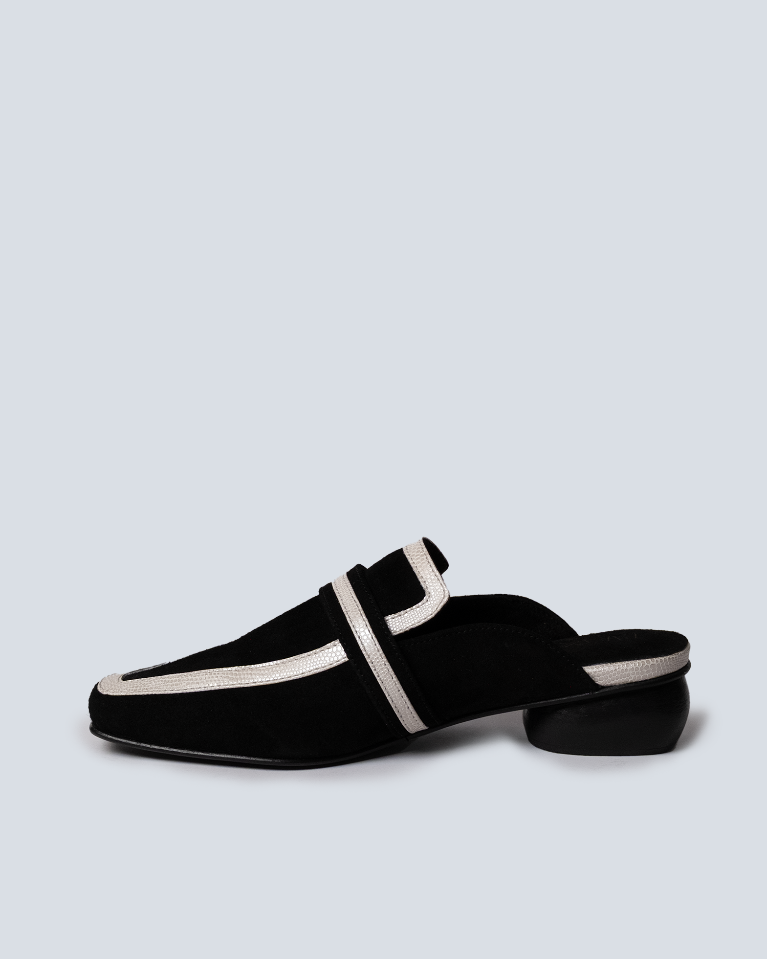 Mocasines negro-blanco