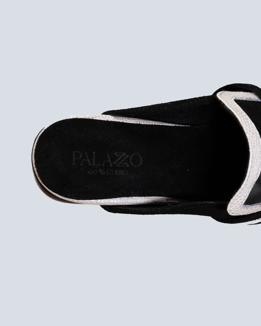 Mocasines negro-blanco