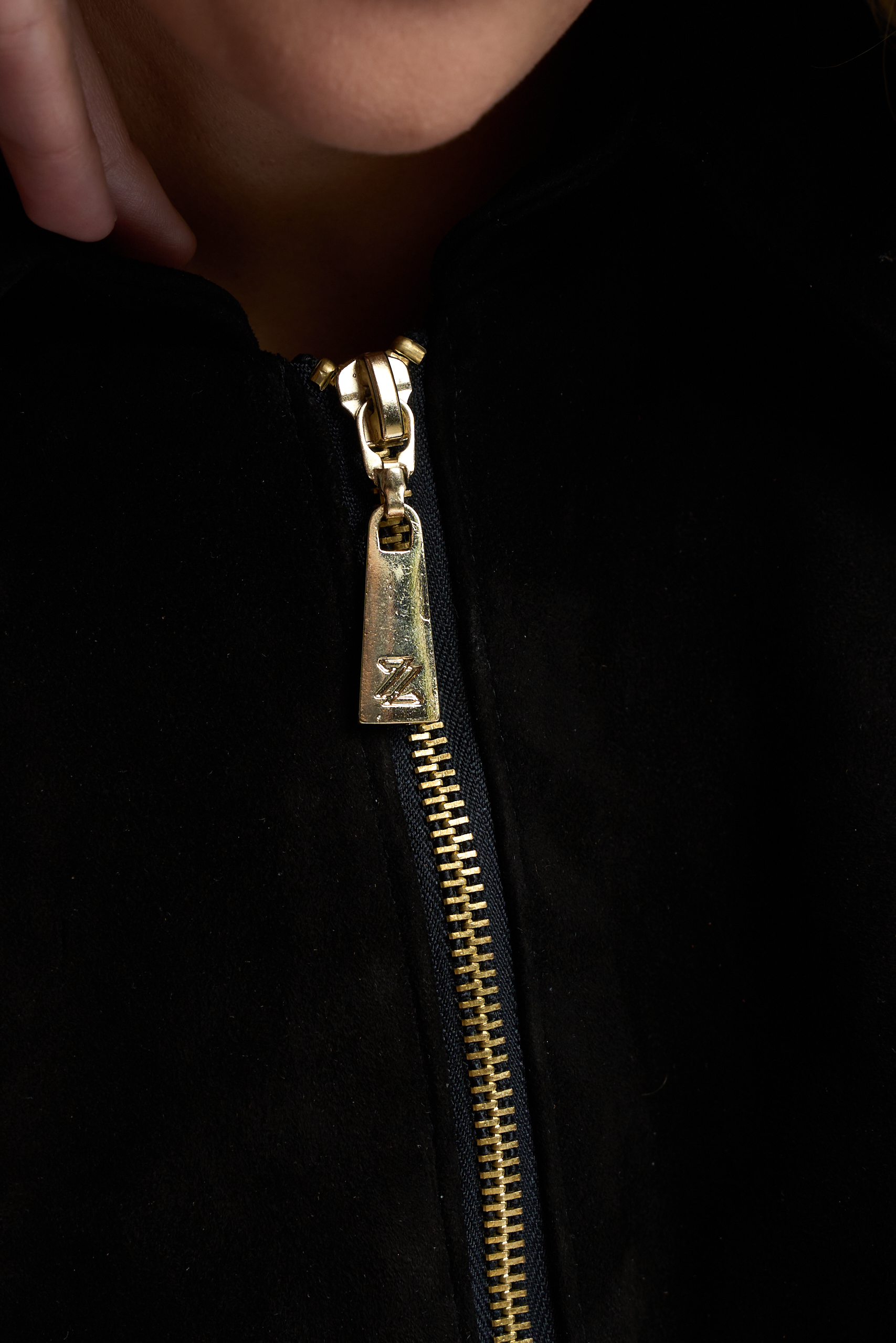 Capa de cuero negra Ariccia