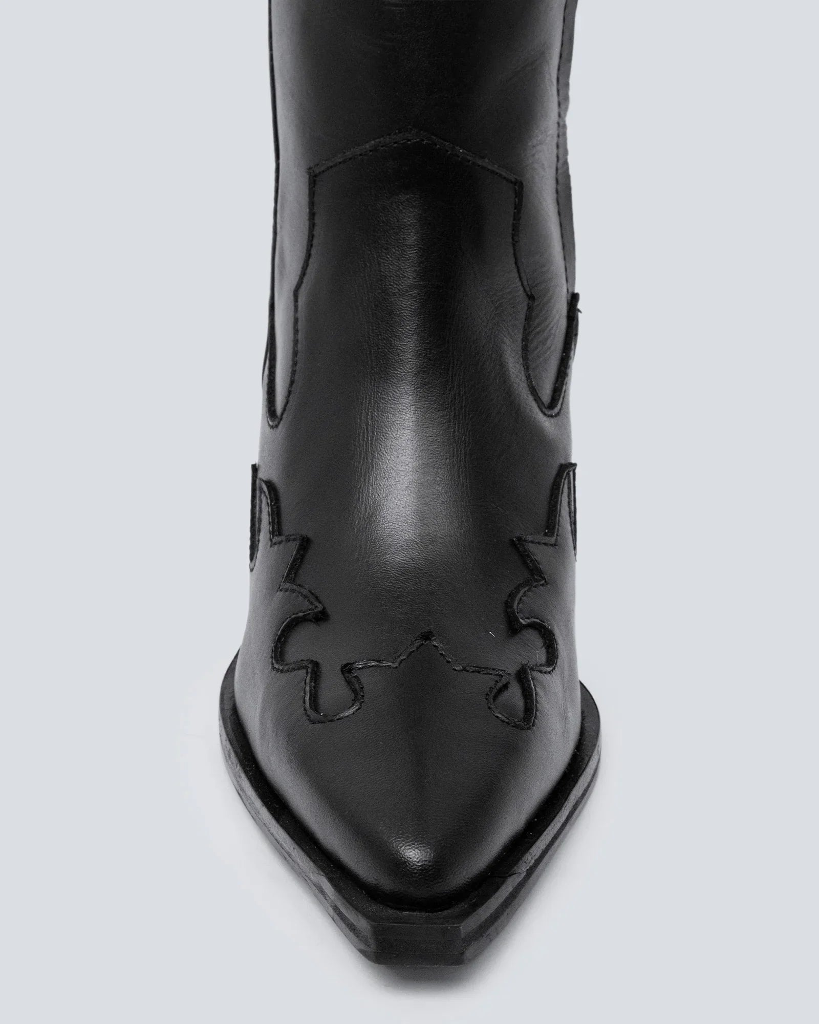 Bota en cuero texana Coachella Negra