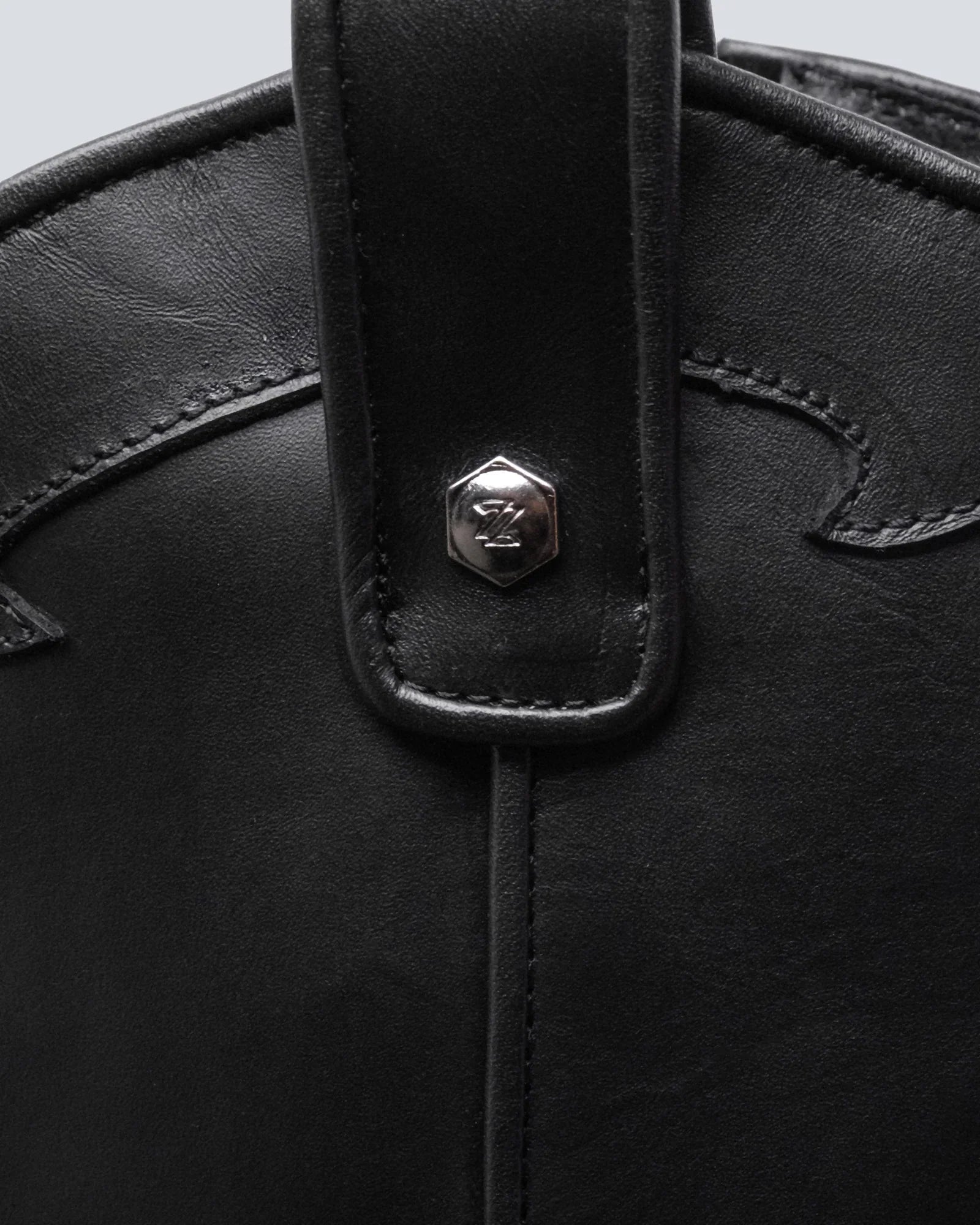 Bota en cuero texana Coachella Negra