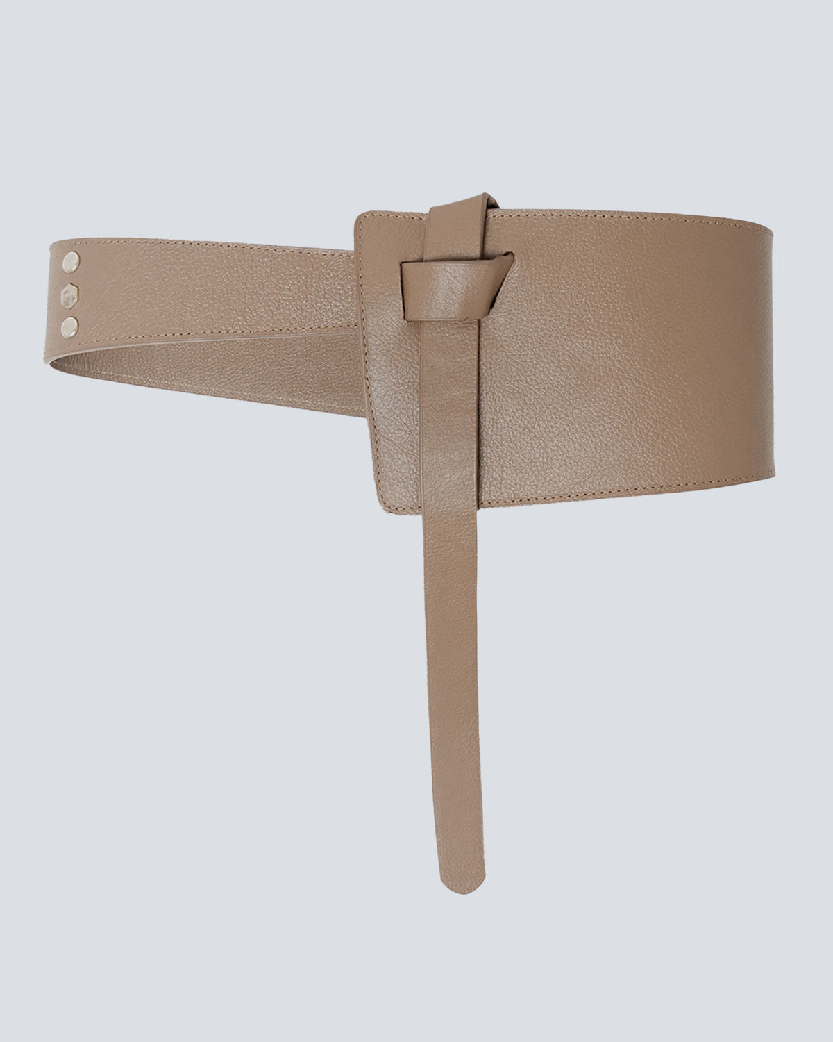 Cinturón en cuero para mujer Asimétrico Beige