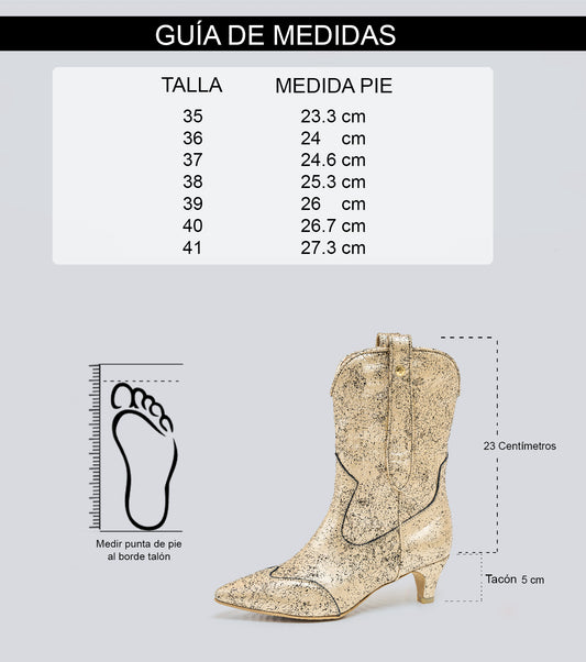 30% DESCUENTO- Botas en cuero Boho bordadas