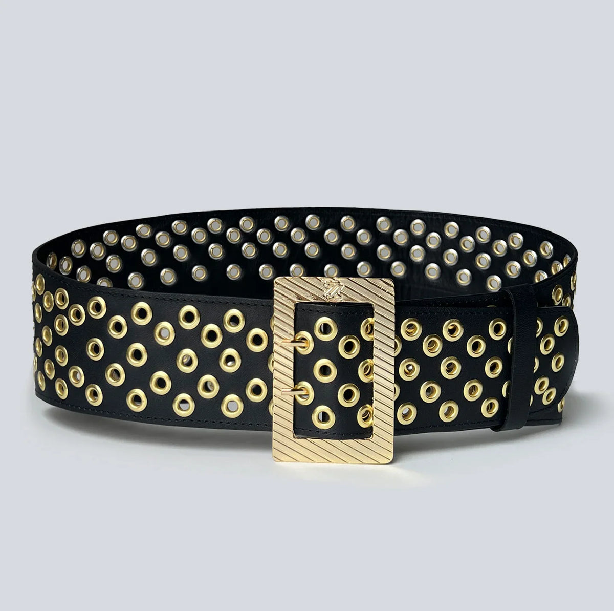 Cinturón en cuero para mujer ojáleles 260 dorado
